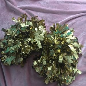 gold pom poms